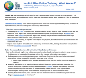 Implicit Bias Police Training: What Works?